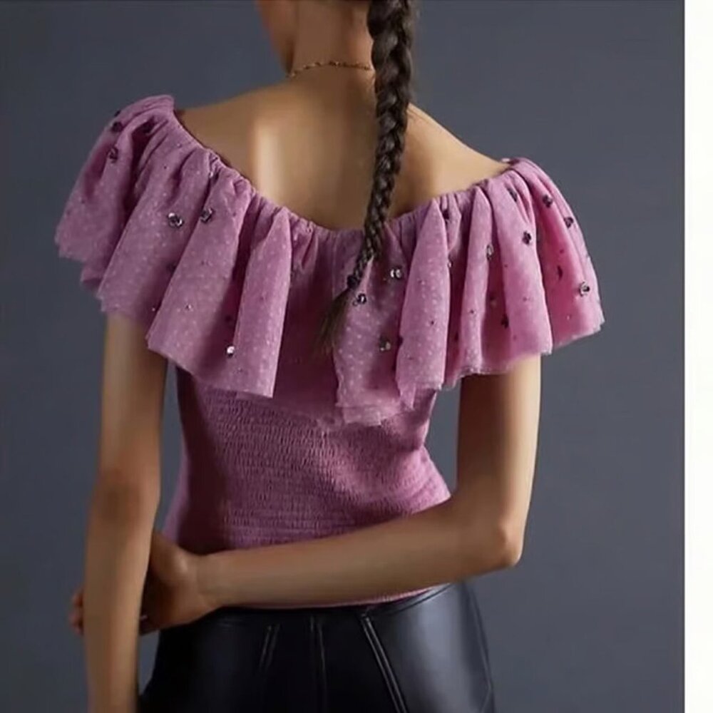 NEW Maeve Anthropologie smocked blouse